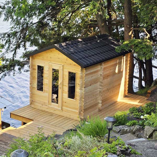 Dundalk CT Georgian 6 Person Outdoor Sauna with Changeroom