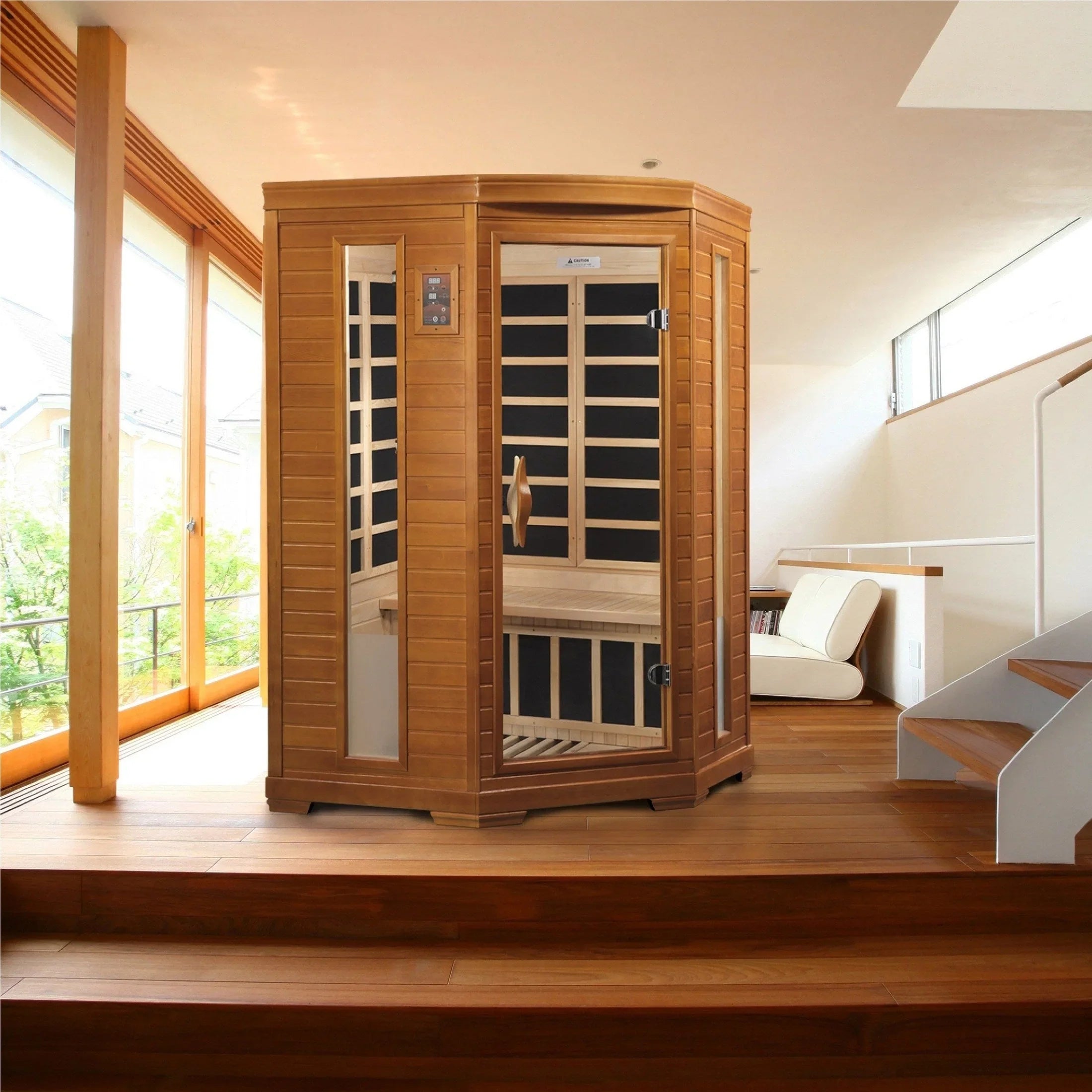 Dynamic Heming Elite 2-person Corner Ultra Low EMF FAR Infrared Sauna - DYN-6225-02 Elite