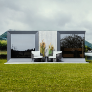 Genevas St. Moritz Pre-Assembled Outdoor Sauna with Lounge & Shower Cabin