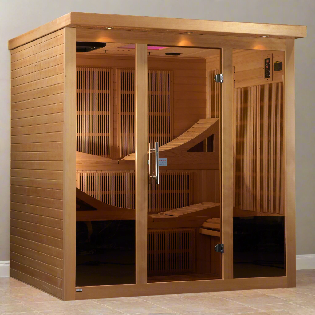 Golden Designs "Monaco" 6-person PureTech™ Near Zero EMF FAR Infrared Sauna - GDI-6996-01