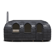 Iglucraft Triple Iglusauna Pre-Assembled Three-Room 4-6 Person Luxury Outdoor Sauna Cabin