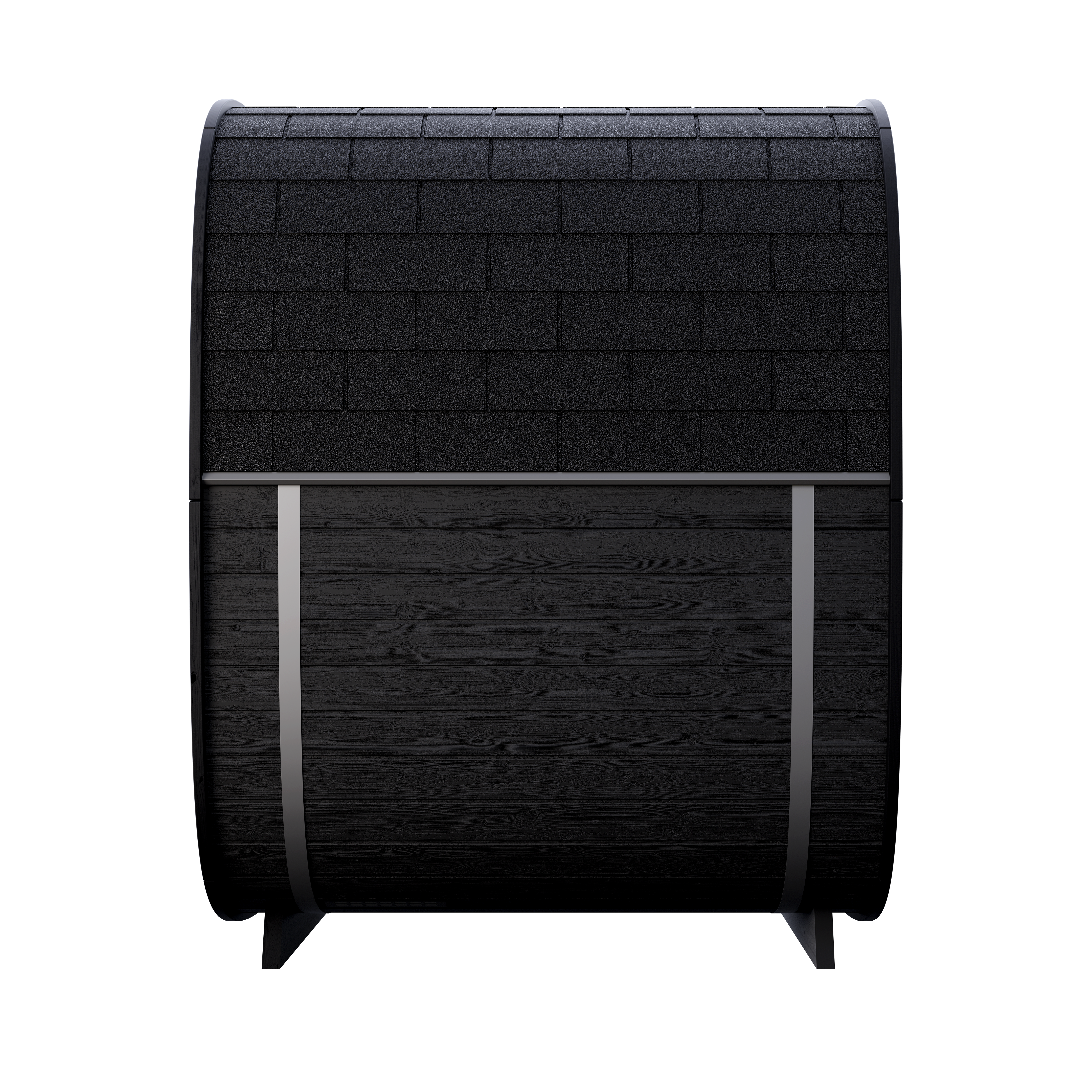 Leil Black Cube Premium 4-Person Outdoor Sauna Kit