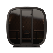 Leil Black Cube Premium 4-Person Outdoor Sauna Kit