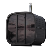 Leil Black Cube Comfort 6 Person Outdoor Sauna Kit