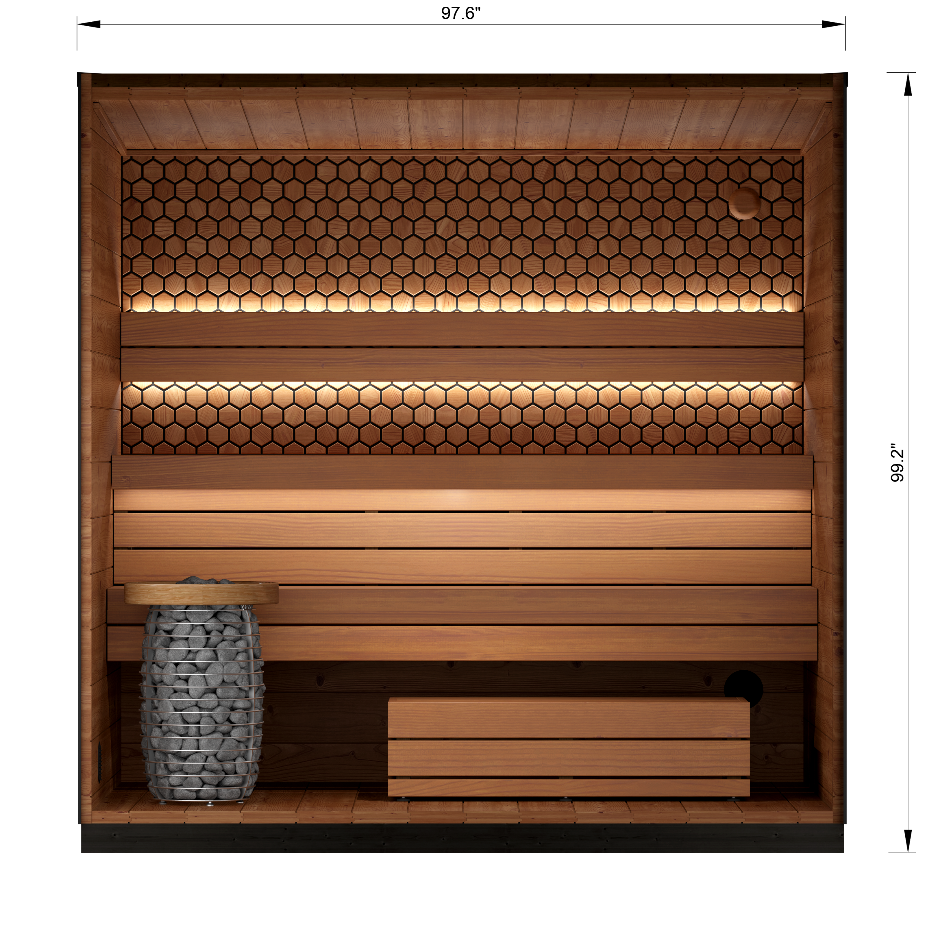 Leil Viva 250 4 Person Outdoor Sauna Kit