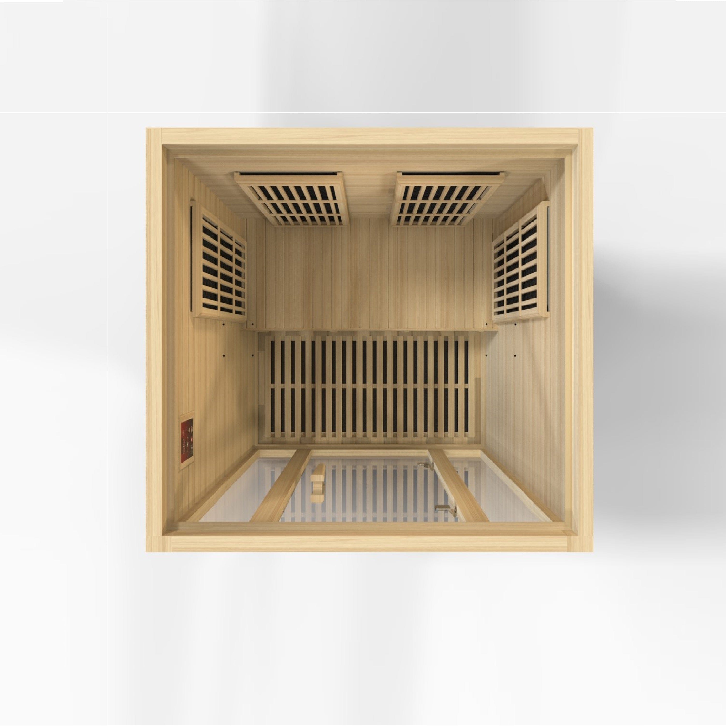 Maxxus "Seattle" 2-Person Low EMF FAR Infrared Sauna  Canadian Hemlock MX-J206-01