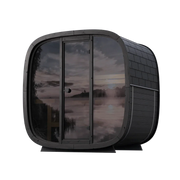 Leil Black Cube Classic 4 Person Outdoor Sauna Kit