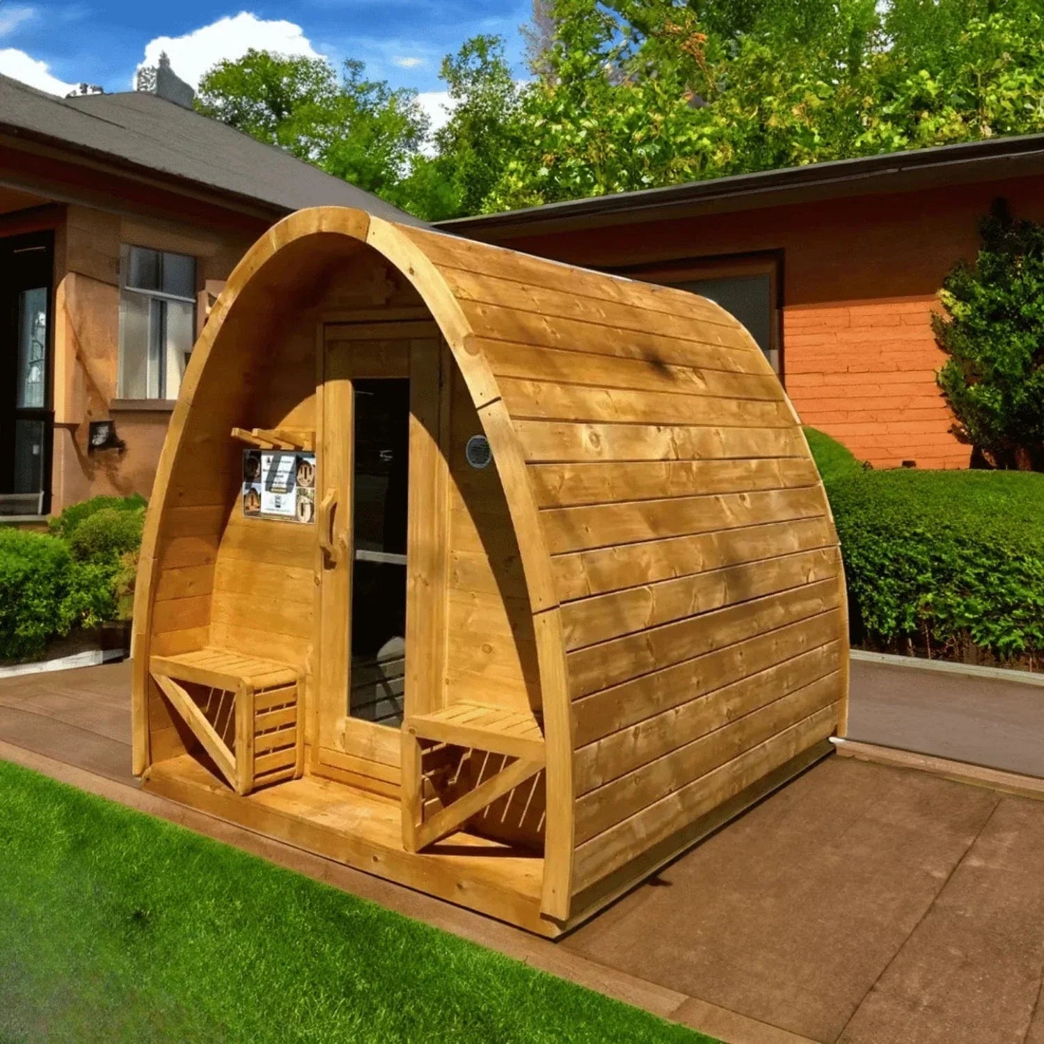 True North Canadian Made 4-8 Person Outdoor Traditional Tiny Pod Sauna